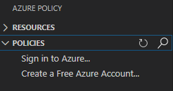 azure policy extension signin