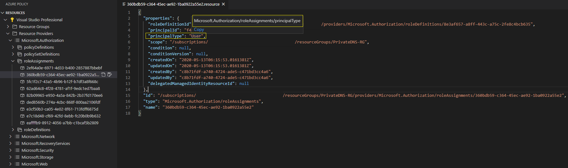 azure policy extension roleassignments principaltype